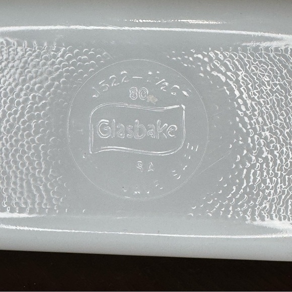 GLASSBAKE Casserole Glass Pan Loaf Pan Loaf Bread or Meat Loaf  Vintage GUC - Picture 14 of 16